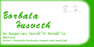 borbala husveth business card